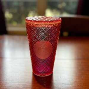 Starbucks Limited Edition 2021 Holiday Edition Jeweled Rose Gold Grande Tumbler